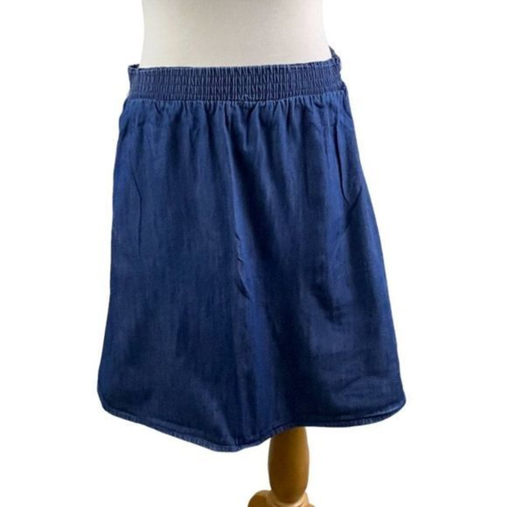 🌿4/$30🌿 FUN‎ DAY Blue Denim Stretch Waist Skirt (S)